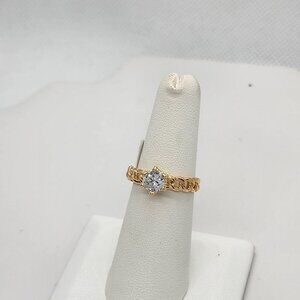 Brand New Brazilian 18k Gold Filled twist Design Ring